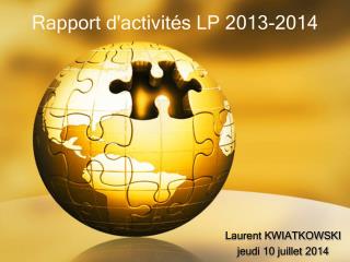 Rapport d'activités LP 2013-2014