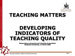 TEACHING MATTERS