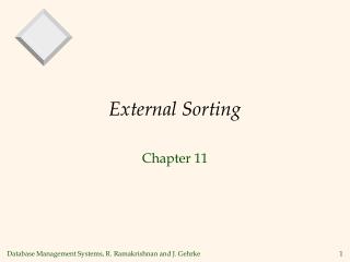 External Sorting