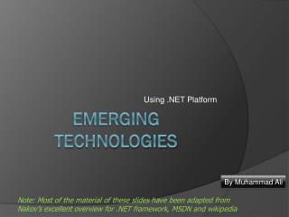 Emerging Technologies