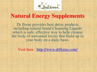 Natural Energy Supplements