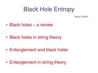 Black Hole Entropy