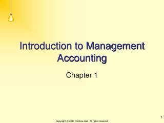 Introduction to Management Accounting
