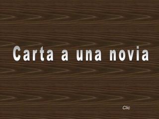 Carta a una novia