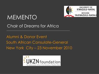 MEMENTO Chair of Dreams for Africa