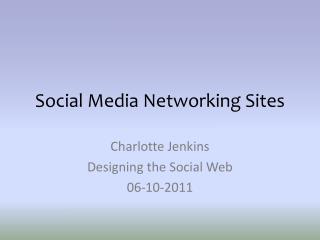 Social Media Networking Sites