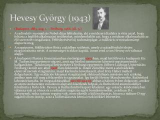 Hevesy György (1943)