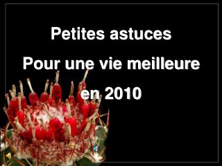 Petites astuces Pour une vie meilleure en 2010