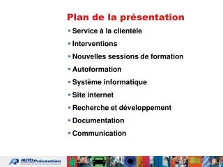 Plan de la présentation