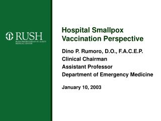 Hospital Smallpox Vaccination Perspective