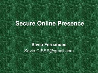 Secure Online Presence