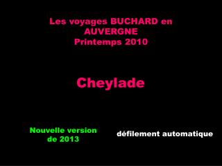 Les voyages BUCHARD en AUVERGNE Printemps 2010
