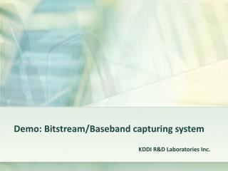 Demo: Bitstream/Baseband capturing system