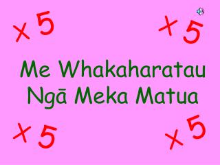 Me Whakaharatau Ngā Meka Matua