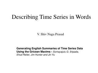 Describing Time Series in Words