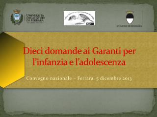 Dieci domande ai Garanti per l’infanzia e l’adolescenza