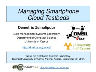 Managing Smartphone Cloud Testbeds