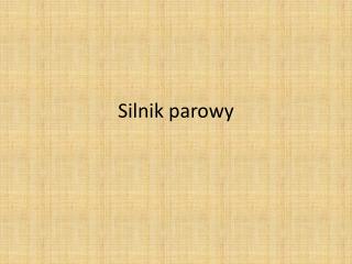 Silnik parowy