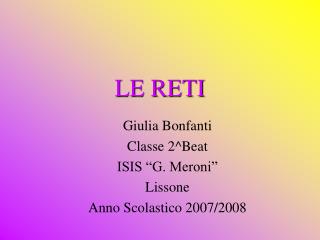 LE RETI