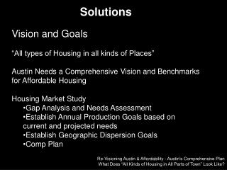 Re-Visioning Austin &amp; Affordability - Austin’s Comprehensive Plan