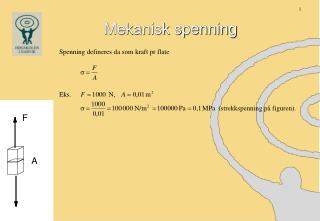 Mekanisk spenning