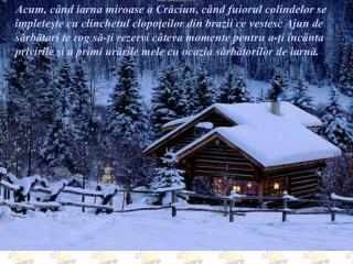Fie ca spiritul Crăciunului şă-ţi împodobească viaţa cu multe lucruri strălucitoare şi frumoase