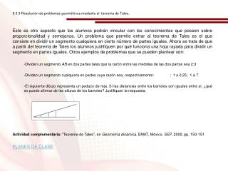 9.3.3 Resolución de problemas geométricos mediante el teorema de Tales.