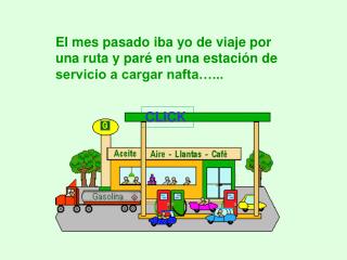 El mes pasado iba yo de viaje por una ruta y paré en una estación de servicio a cargar nafta…...