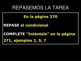 REPASEMOS LA TAREA