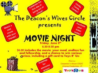 The Deacon’s Wives Circle presents MOVIE NIGHT
