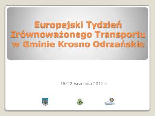 Europejski Tydzień Zrównoważonego Transportu w Gminie Krosno Odrzańskie