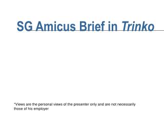 SG Amicus Brief in Trinko