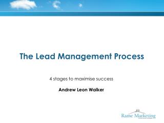 The Lead Management Process