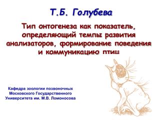 Т.Б. Голубева