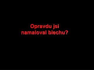 Opravdu jsi namaloval blechu?