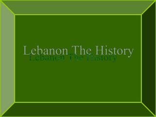 Lebanon The History