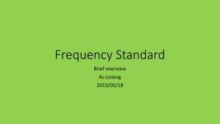 Frequency Standard