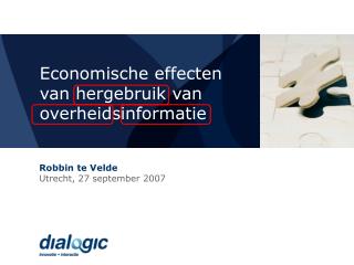 Economische effecten van hergebruik van overheidsinformatie