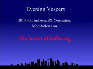 Evening Vespers