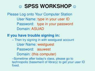  SPSS WORKSHOP 