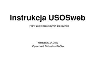 Instrukcja USOSweb