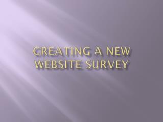Creating a New Website Survey