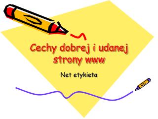 Cechy dobrej i udanej strony www