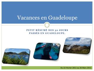 Vacances en Guadeloupe
