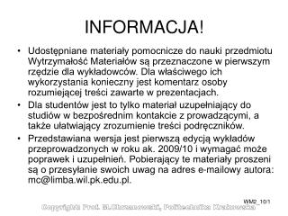 INFORMACJA!