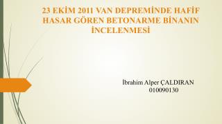 İbrahim Alper ÇALDIRAN 010090130
