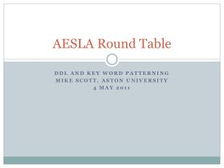 AESLA Round Table
