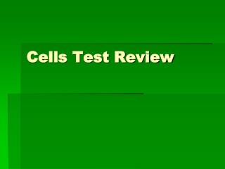 Cells Test Review