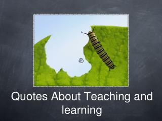 Quotes About Teaching and learning