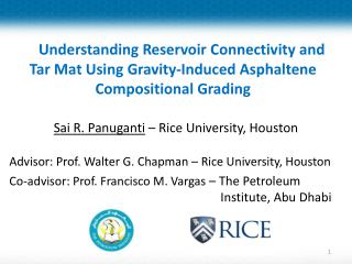 Sai R. Panuganti – Rice University, Houston